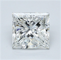 Natural Diamond 1.50 Carats, Princess with  Cut, H Color, SI2 Clarity and Certified by GIA
