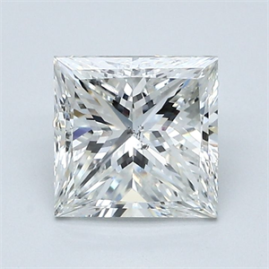 Picture of Natural Diamond 1.50 Carats, Princess with  Cut, H Color, SI2 Clarity and Certified by GIA