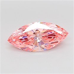 Picture of Lab Grown Diamond 4.00 Carats, Marquise with  Cut, Fancy Vivid Pink Color, VS1 Clarity and Certified by IGI
