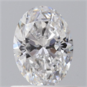 Natural Diamond 0.65 Carats, Oval with  Cut, D Color, SI1 Clarity and Certified by GIA