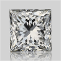 Natural Diamond 0.31 Carats, Princess with  Cut, H Color, VVS2 Clarity and Certified by GIA