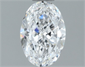 Natural Diamond 1.20 Carats, Oval with  Cut, D Color, VS2 Clarity and Certified by GIA