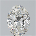 Natural Diamond 0.60 Carats, Oval with  Cut, G Color, VVS1 Clarity and Certified by GIA