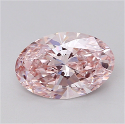 Picture of Lab Grown Diamond 3.55 Carats, Oval with  Cut, Fancy Intense Pink Color, VVS2 Clarity and Certified by IGI