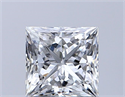 Natural Diamond 1.00 Carats, Princess with  Cut, D Color, SI2 Clarity and Certified by GIA