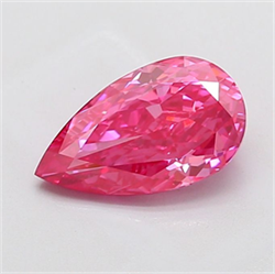 Picture of Lab Grown Diamond 2.01 Carats, Pear with  Cut, Fancy Vivid Pink Color, VS1 Clarity and Certified by IGI