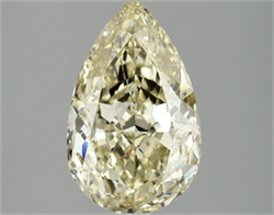 Picture of Lab Grown Diamond 3.01 Carats, Pear with  Cut, Fancy Intense Yellow Color, VS1 Clarity and Certified by IGI
