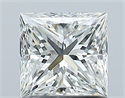 Natural Diamond 1.00 Carats, Princess with  Cut, H Color, VS1 Clarity and Certified by GIA