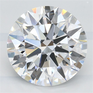 Picture of Lab Grown Diamond 2.65 Carats, Round with Ideal Cut, D Color, IF Clarity and Certified by IGI