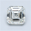 Natural Diamond 1.50 Carats, Asscher with  Cut, I Color, VS1 Clarity and Certified by GIA
