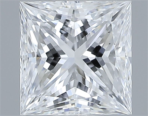 Picture of Natural Diamond 1.10 Carats, Princess with  Cut, D Color, SI2 Clarity and Certified by GIA