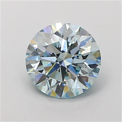 Picture of Lab Grown Diamond 1.23 Carats, Round with Ideal Cut, Fancy Blue Color, VS1 Clarity and Certified by IGI