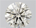 Natural Diamond 0.90 Carats, Round with Excellent Cut, J Color, VVS1 Clarity and Certified by IGI