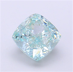 Picture of Lab Grown Diamond 2.02 Carats, CUSHION MODIFIED with  Cut, Fancy Vivid Green Color, VS1 Clarity and Certified by IGI