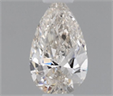 Natural Diamond 0.36 Carats, Pear with  Cut, J Color, VVS2 Clarity and Certified by GIA