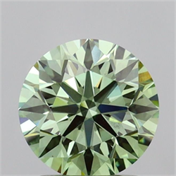 Picture of Lab Grown Diamond 1.65 Carats, Round with Excellent Cut, Fancy Vivid Green Color, VS2 Clarity and Certified by IGI