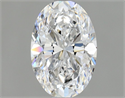 Natural Diamond 0.90 Carats, Oval with  Cut, D Color, SI1 Clarity and Certified by GIA