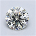 Natural Diamond 1.36 Carats, Round with Excellent Cut, L Color, I1 Clarity and Certified by GIA