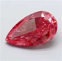 Picture of Lab Grown Diamond 5.00 Carats, Pear with  Cut, Fancy Vivid Pink Color, VS2 Clarity and Certified by IGI