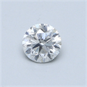 0.46 quilates, Redondo Diamante , Color E, claridad SI2 y certificado por EGL-USA