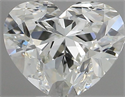 Natural Diamond 0.50 Carats, Heart with  Cut, H Color, VS2 Clarity and Certified by IGI
