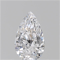 Natural Diamond 0.50 Carats, Pear with  Cut, D Color, VS2 Clarity and Certified by GIA