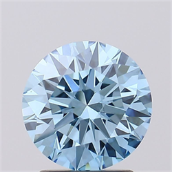 Picture of Lab Grown Diamond 2.04 Carats, Round with Ideal Cut, Fancy Vivid Blue Color, VS1 Clarity and Certified by IGI