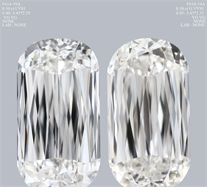Picture of Natural Diamond 0.51 Carats, Cushion with  Cut, G Color, VVS1 Clarity and Certified by GIA