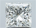 Natural Diamond 1.05 Carats, Princess with  Cut, I Color, VVS2 Clarity and Certified by GIA