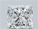 Natural Diamond 1.01 Carats, Princess with  Cut, F Color, VS2 Clarity and Certified by GIA