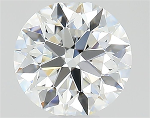 Picture of Natural Diamond 0.52 Carats, Round with Excellent Cut, H Color, VVS2 Clarity and Certified by GIA
