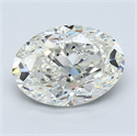 Natural Diamond 1.30 Carats, Oval with  Cut, I Color, VVS2 Clarity and Certified by GIA