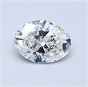 Diamante Natural 0.58 quilates, Ovalado , Color E, claridad SI1 y certificado GIA