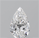 Natural Diamond 0.50 Carats, Pear with  Cut, E Color, VS2 Clarity and Certified by GIA