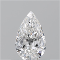 Natural Diamond 0.50 Carats, Pear with  Cut, E Color, VS2 Clarity and Certified by GIA