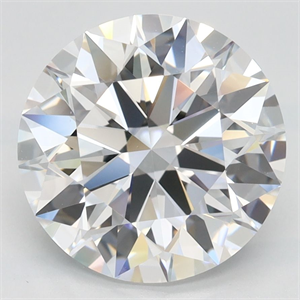 Picture of Lab Grown Diamond 3.22 Carats, Round with Ideal Cut, D Color, VVS1 Clarity and Certified by IGI