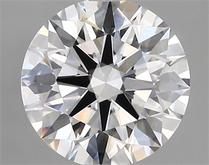Picture of Lab Grown Diamond 2.80 Carats, Round with Ideal Cut, D Color, VVS2 Clarity and Certified by IGI