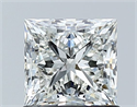 Natural Diamond 1.03 Carats, Princess with  Cut, I Color, FL Clarity and Certified by GIA