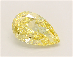 Picture of Lab Grown Diamond 1.78 Carats, Pear with  Cut, Fancy Intense Yellow Color, VS1 Clarity and Certified by IGI