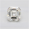 Natural Diamond 0.71 Carats, Asscher with  Cut, J Color, VS2 Clarity and Certified by GIA