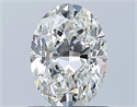 Natural Diamond 0.90 Carats, Oval with  Cut, H Color, VVS1 Clarity and Certified by GIA