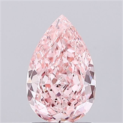 Picture of Lab Grown Diamond 1.21 Carats, Pear with  Cut, Fancy Vivid Pink Color, VS2 Clarity and Certified by IGI