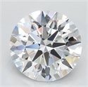 Lab Grown Diamond 3.02 Carats, Round with Excellent Cut, D Color, VVS1 Clarity and Certified by GIA