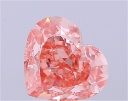 Picture of Lab Grown Diamond 2.94 Carats, Heart with  Cut, Fancy Intense Pink Color, VS1 Clarity and Certified by IGI