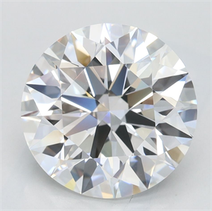 Picture of Lab Grown Diamond 3.02 Carats, Round with Excellent Cut, D Color, FL Clarity and Certified by GIA