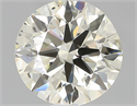 Natural Diamond 0.90 Carats, Round with Excellent Cut, L Color, SI1 Clarity and Certified by IGI