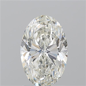 Picture of Natural Diamond 1.70 Carats, Oval with  Cut, I Color, SI2 Clarity and Certified by GIA