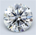 Natural Diamond 2.55 Carats, Round with Excellent Cut, F Color, VS2 Clarity and Certified by GIA