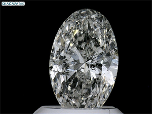 Picture of Natural Diamond 1.01 Carats, Oval with  Cut, G Color, I1 Clarity and Certified by IGI