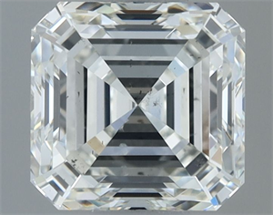 Picture of Natural Diamond 1.01 Carats, Asscher with  Cut, H Color, SI1 Clarity and Certified by IGI